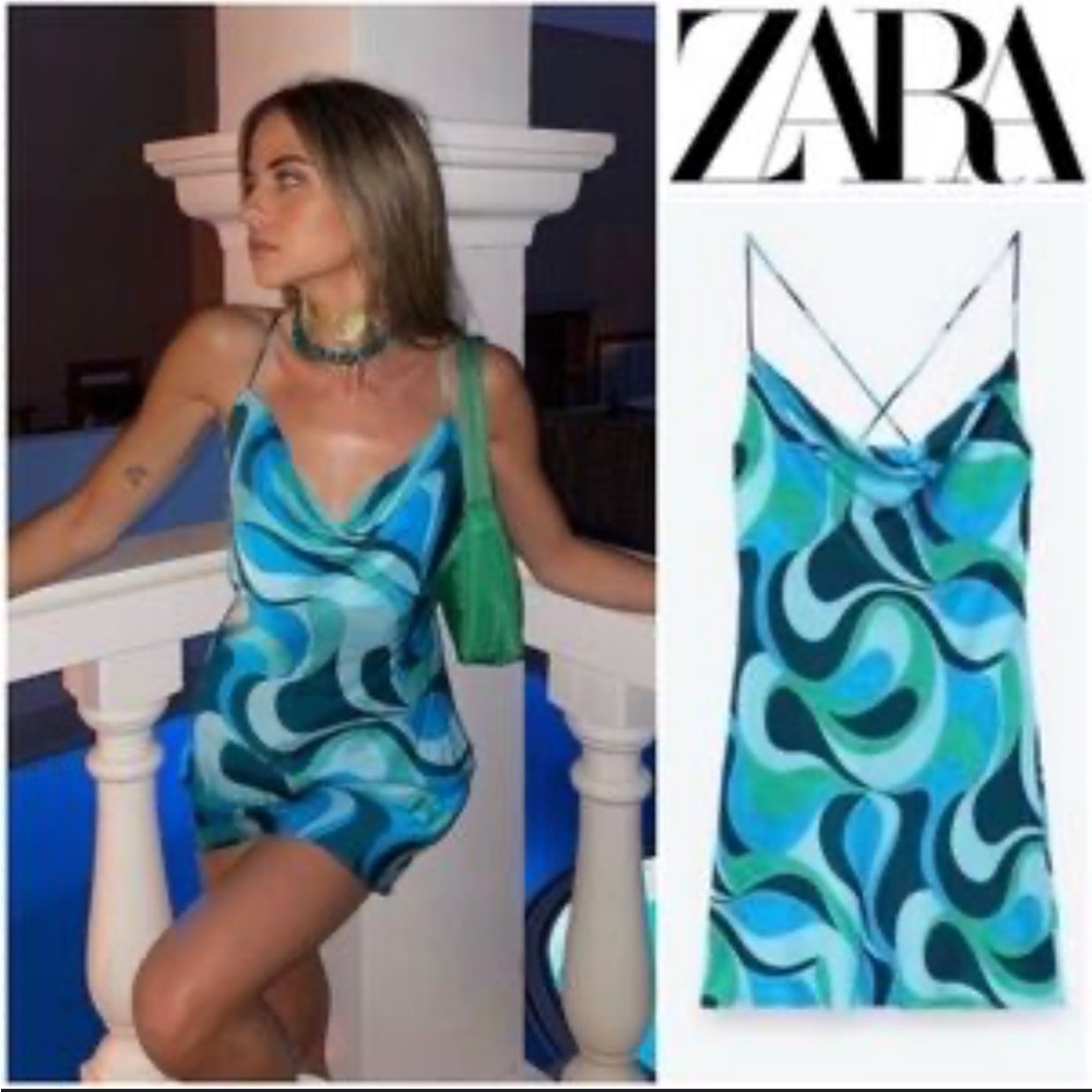 Zara blue dress